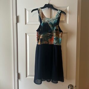 Blue halter top Sleeveless Sundress